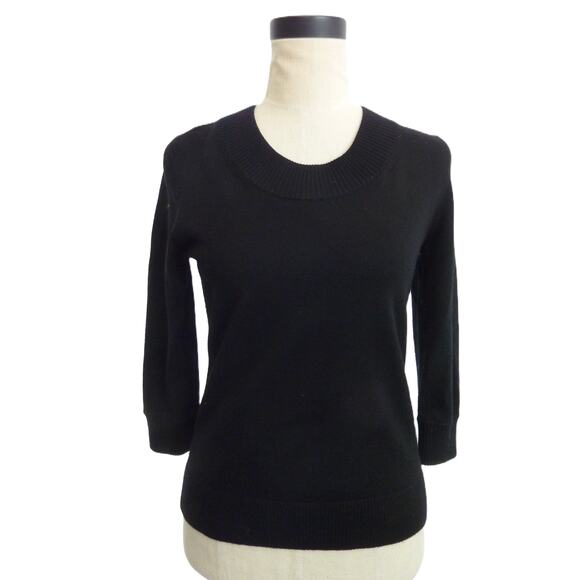 Banana Republic Black Wool Blend Sweater Pullover Size SP - Picture 1 of 7
